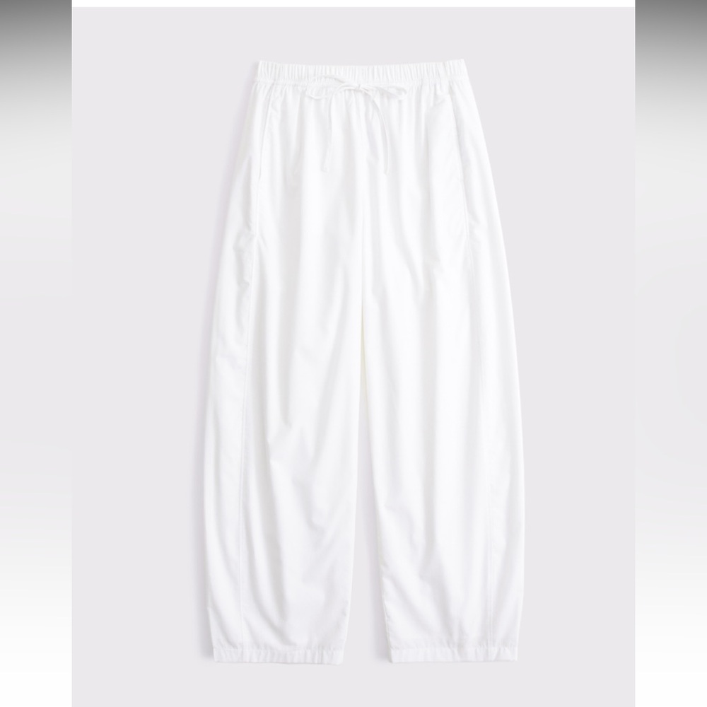 Poplin Barrel Leg Pant